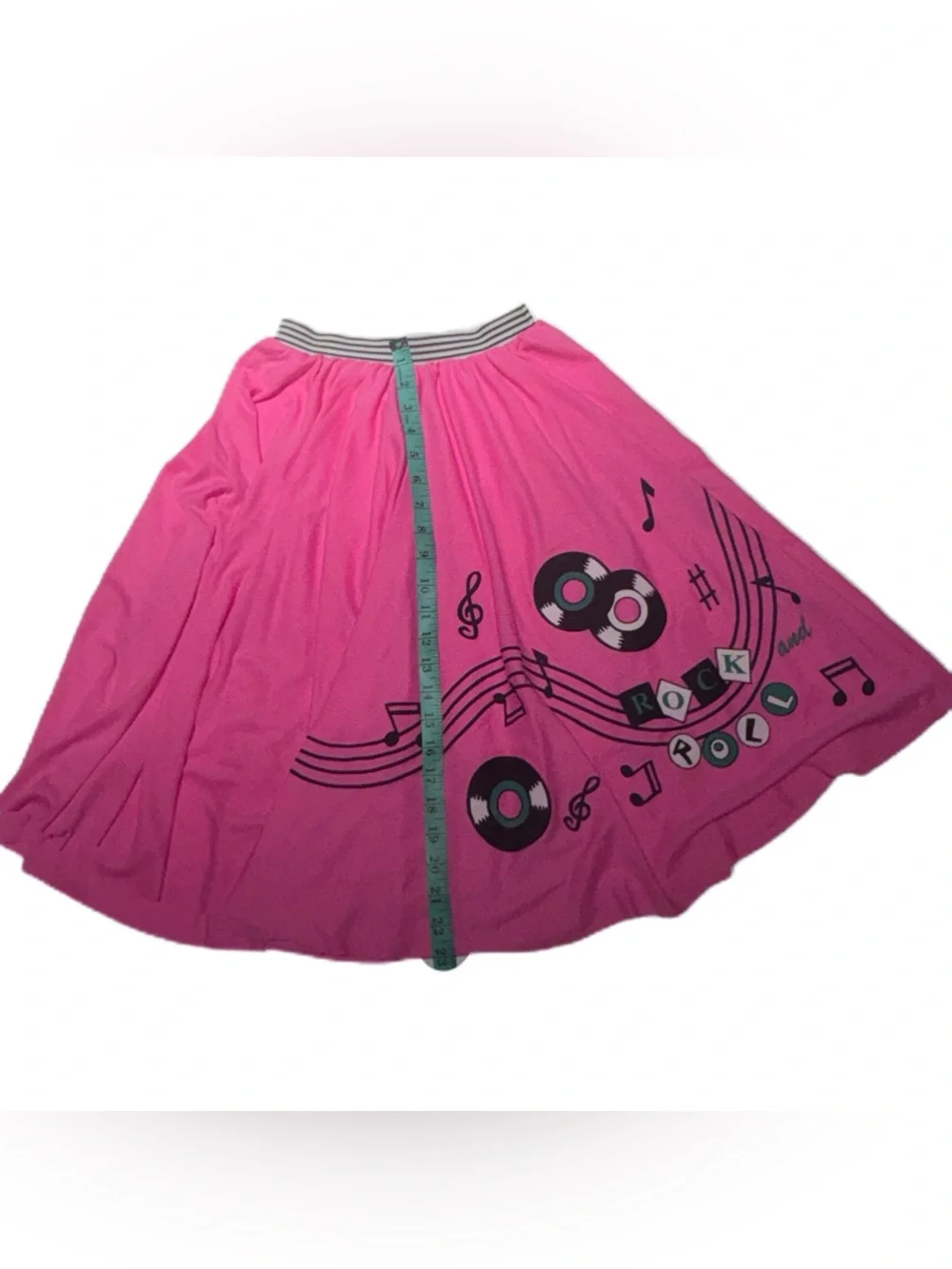 Girls' Pink Rock 'n' Roll 50’s 3 Piece Costume - Skirt Neckerchief Shirt 12/14